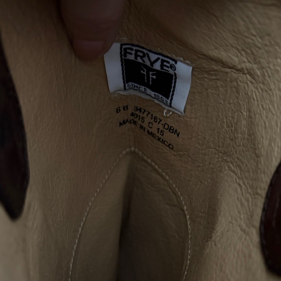 Frye Dark Brown Leather Boots - Picture 3 of 3